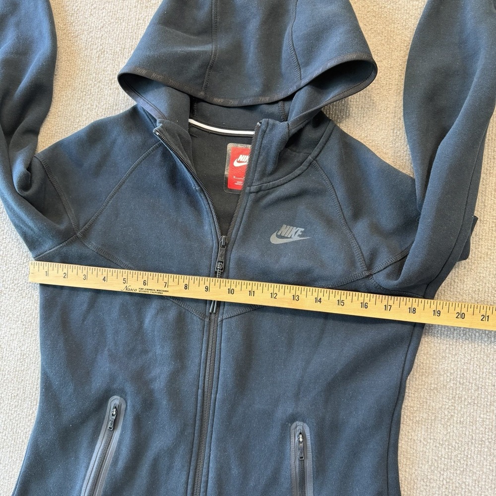 Nike Women's Athletic Full Zip Black Hoodie Tech Fleece Jacket Size Medium - Picture 5 of 12
